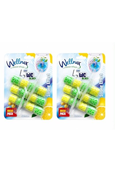 Wellnax Set de 2 blocuri WC MegaPack Breeze Refresh Lemon, 5 efecte