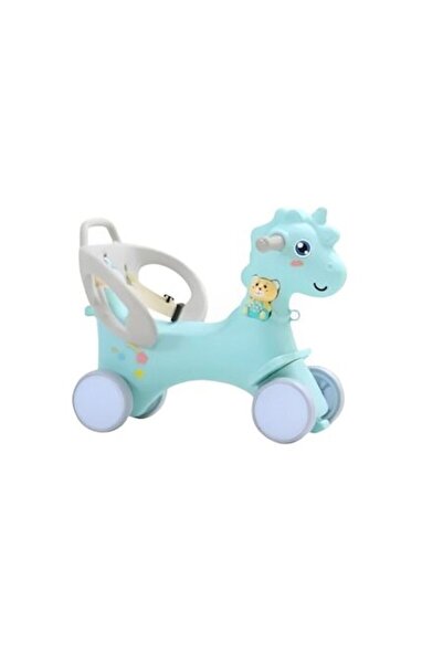 Laleluli Unicorn pe patru roți, 2 în 1 cu balansier, Laleluli, verde turcoaz,...
