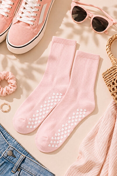 Dore Original Unisex Premium Bamboo Non-Slip Sole Socks with Heart Pattern on...