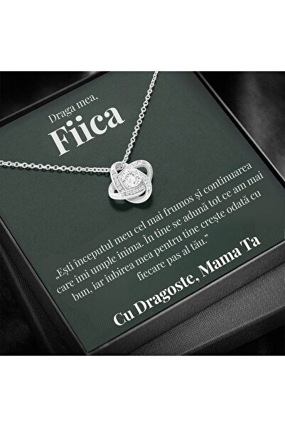 OEM Cadou pentru fiică – Colier din zirconiu cu mesaj de dragoste