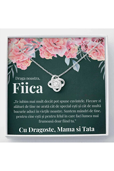 OEM Cadou pentru fiică – Colier din zirconiu cu mesaj de dragoste