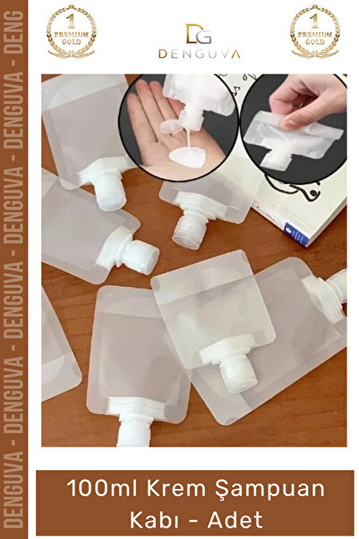 Denguva #ŞampuanKabı 100ml Sızdırmaz Seyahat Tipi Kozmetik Dolum Boş Şişe Bag...