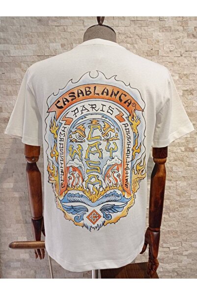 classy moda Μπλουζάκι Unisex Oversize με γραφικό σχέδιο στην πλάτη