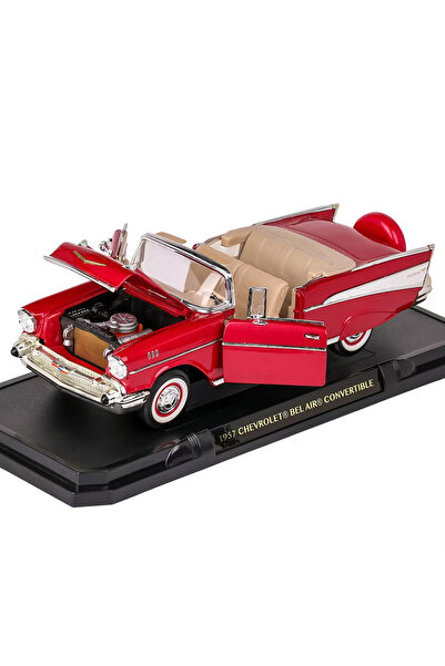 Lucky Die Cast Sigilat- Chevrolet Bel Air Convertible 1957 Rosu- Scara 1:18- ...