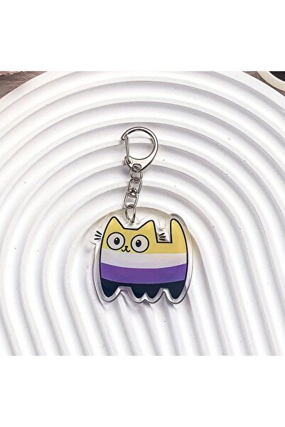 choice2 Style 6 Colorful cat acrylic car keychain accessory pendant cute cart...