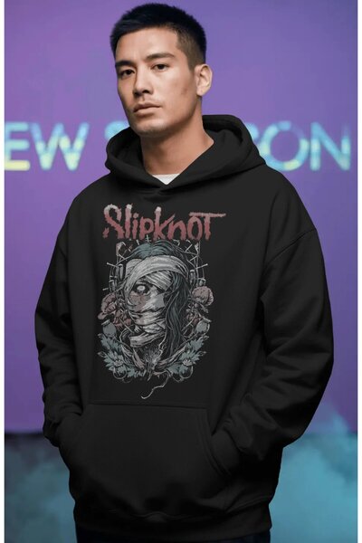 SEVBANO Slipknot Rock Metal Music Band Front Printed Unisex Oversize Premium ...