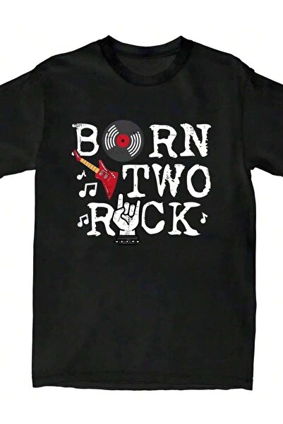4CR تي شيرت لعيد الميلاد الثاني على شكل جيتار للأولاد من Born Two 2 Rock Rock...