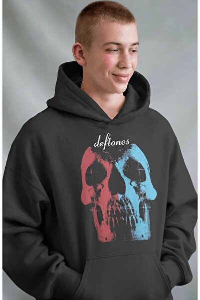 SEVBANO Hanorac premium supradimensionat unisex cu imprimeu frontal Deftones ...