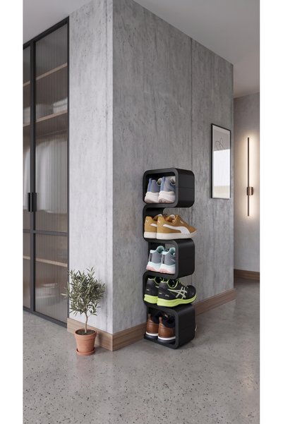 uAmor S-CURVE Modern Dikey Ayakkabılık & Modüler Düzenleyici Raflık