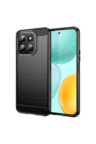 Techsuit Husă pentru Honor X6c, Silicon Carbon, negru - negru