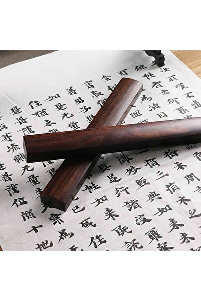 Arbest Wooden Calligraphy Paperweight,2-Piece Calligraphy Practice Paperweigh...