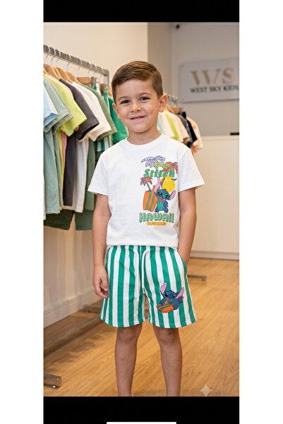 Yerli Unisex Children's Summer Set with Cotton Bottom and Top