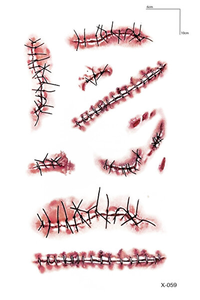 TAKIŞTIR Dikiş İzi Geçici Dövme Tattoo
