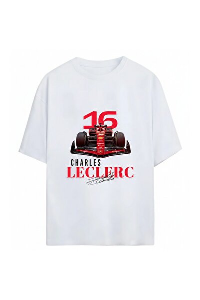 SVART WEAR Μπλουζάκι Charles Leclerc με στάμπα Unisex Oversize από 100% βαμβάκι