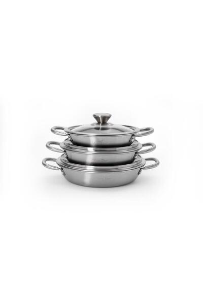 Maxx Doria Steel Fusion 6-Piece Covered Pan Set Pa3039