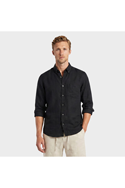 Gant Erkek Siyah Regular Fit Gömlek