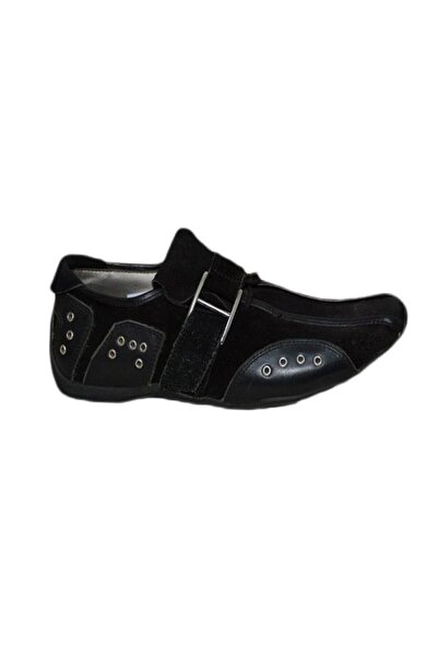 OEM Pantof casual, nuanta de negru, pietre argintii atasate