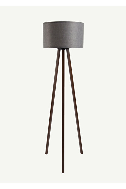 Bella Maison Peggy Demonte Tripod Lambader Gri-Ceviz (36x36x140 cm)