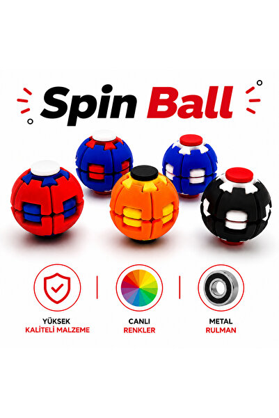 HDA Makers Spin Ball – Metal Rulmanlı 3D Stres Topu | Sürpriz Renk Gönderimi