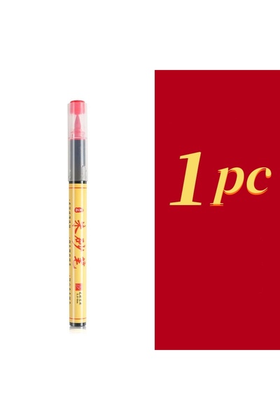 Choice4 1 pen Quick-Drying Cinnabar Brush Copying Sutras on Yellow Paper Red ...