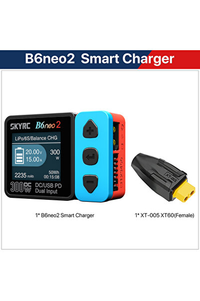 choice2 شاحن ذكي متعدد الوظائف SKYRC B6neo 2 الجديد باللون الأزرق، طاقة 300 و...
