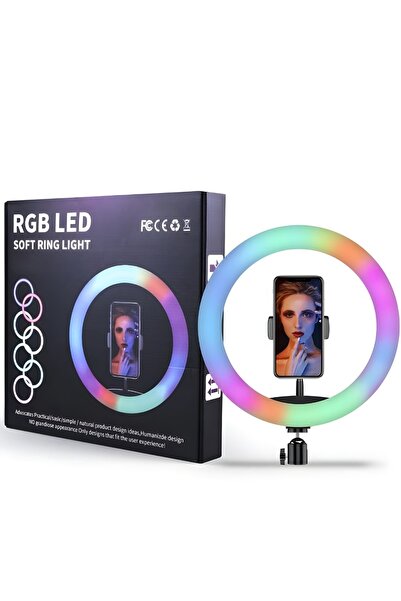 Velaris Lumină inelară LED RGB circulară de 36 cm, 20 de moduri de iluminare,...