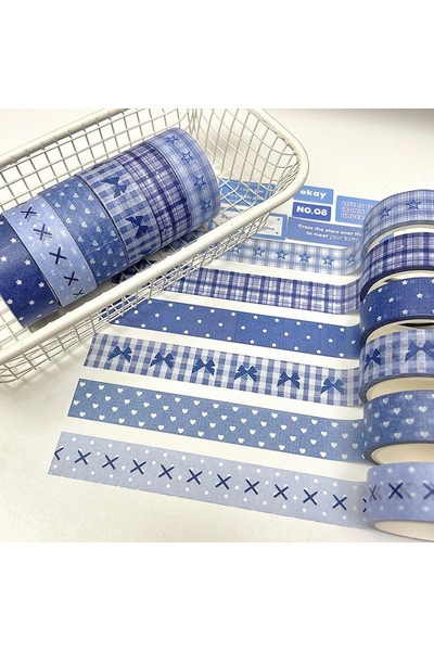 Choice3 6pcs B 6pcs/lot Kawaii Vintage Star Basic Wing Decorative Washi Tape ...