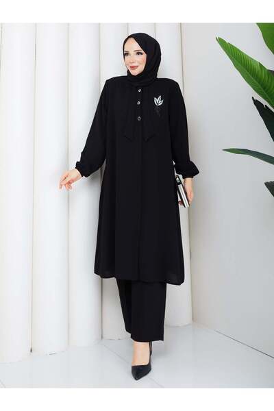 ESLEMNUR 2-Piece Pants Suit with Tulip Detail