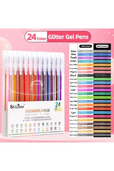 Choice3 Multi-Colored 24colors Glitter Gel Pens 60 Colors Sparkle Glitter Pen...