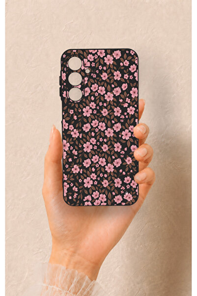 Vip Case Samsung A16 Uyumlu Mini Pembe Çiçek Desenli Silikon Kılıf