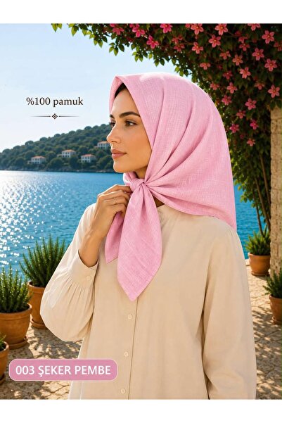 ÖZGÜRELLER وشاح مصنوع من القطن بنسبة 100%، مقاس 100×100 سم