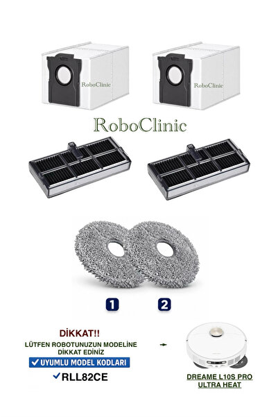 Roboclinic Робот прахосмукачка Dreame L10s Pro Ultra Heat (RLL82CE) Съвместим...