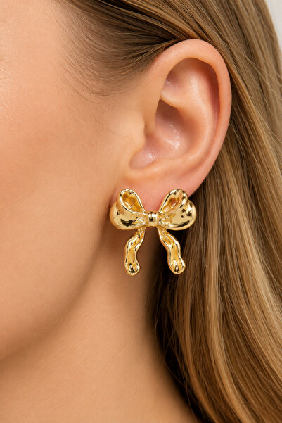 MRK Women's Minimal Bow Earrings