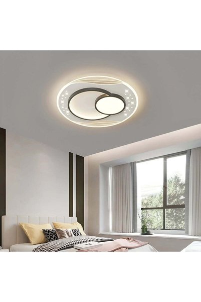 OEM Lustra LED cu telecomanda SERPENTA 125W, Rotunda, lumina Rece/Calda/Neutr...