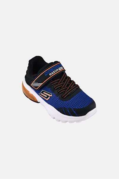 SKECHERS Toddlers Boy Razor Flex Air Velcro Closure Sneakers, Blue