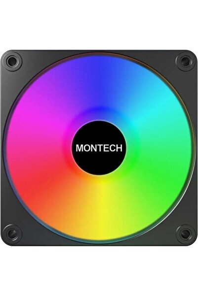 MONTECH GF120 V2 ARGB Ventilator PWM cu palete inverse de 120mm, Negru