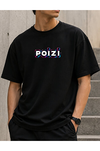 shidumanlar Oversize Poizi Ön Baskılı Pamuklı Penye T-shirt tshirt tişört
