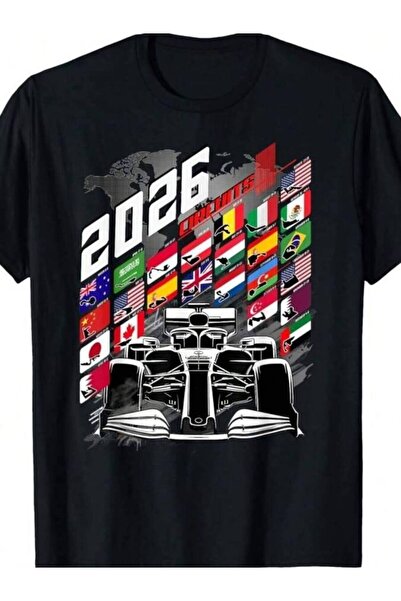 9TAY 2026 Calendar Racing Circuit Schedule Gear Places T-Shirt