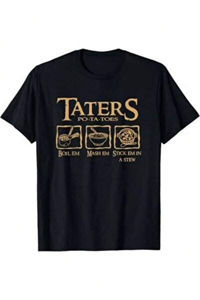21JNRY Versatile Universally Flattering, This Taters Quote Graphic Tee - Cott...