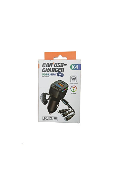 Rolinger Φορτιστής αυτοκινήτου 36W 3.1A με θύρες: 2 x USB, 1 x Type-C, με καλ...