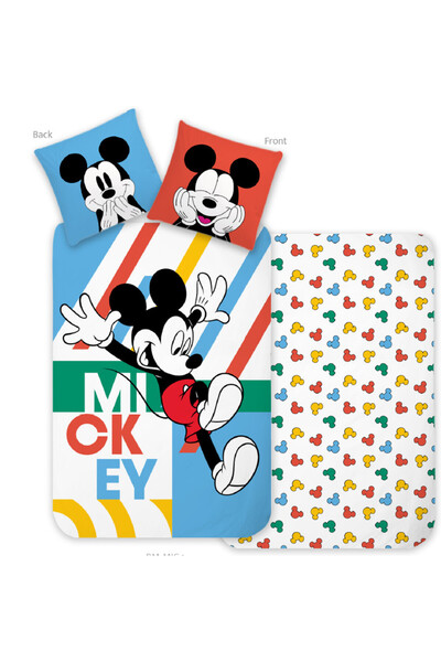 Disney Mickey Jump & Play set lenjerie de pat pentru copii 100×135 cm, 40×60 cm