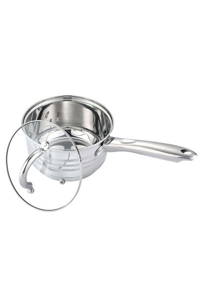 Bohmann Cratita pentru sos din inox, 1.2l, 14cm, capac sticla termorezistent, inclusiv inductie,