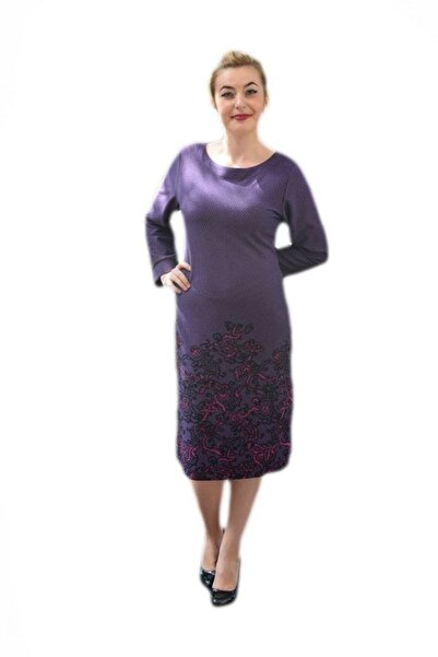 OEM Rochie de zi, de culoare mov, croi moderrn