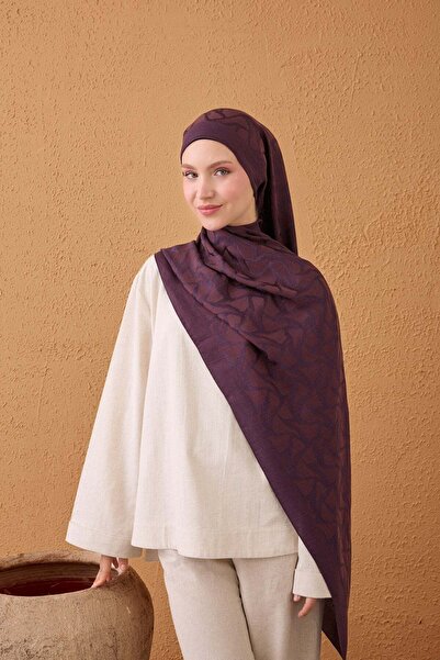 Silk Home Naia Cotton Shawl Aris Plum