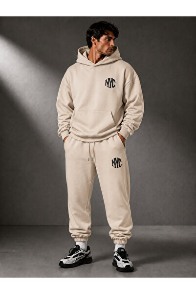 COMANCHERO Unisex Nyc Monogram Printed Winter Tracksuit Set