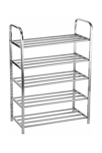 Generic HIAS 5-Tier Shoe Rack, Heavy Duty Stainless Steel Storage Shelf & Org...