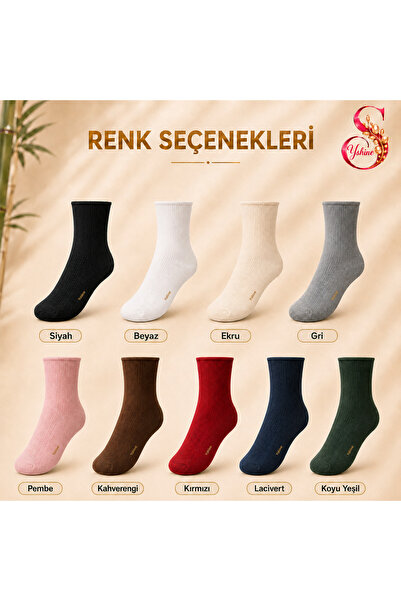 YSHINE Bambu Diyabetik Şeker Çorabı İnce Esnek Ağızlı Hafif Parfümlü Unisex S...