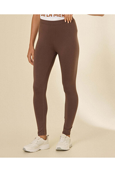 REDTAG Women Brown Anti-Pilling Leggings