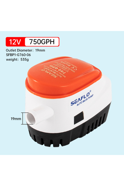 Choice 12V 750GPH Marine Water Pump Small Bilge Pump 12V24V Yacht Drainage Fa...