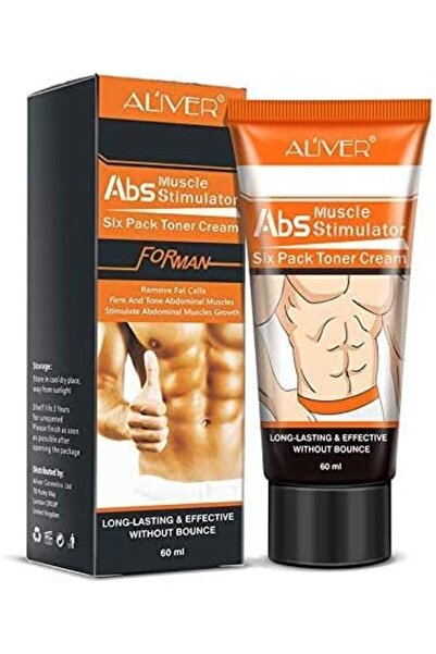 ALİVER Six Pack Abs Stomach Muscle Toning Cream Gel - Stimulates Abdominal Mu...